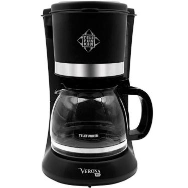 Imagem de Cafeteira Elétrica Telefunken Verona Plus Jarra de Vidro 1,2L 12 Xícaras Preto 110V