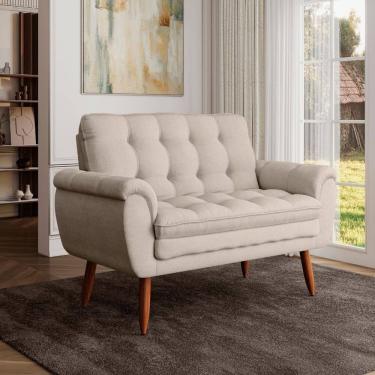 Imagem de Poltrona Decorativa 2 Lugares Xangai Chenille Prince Bege