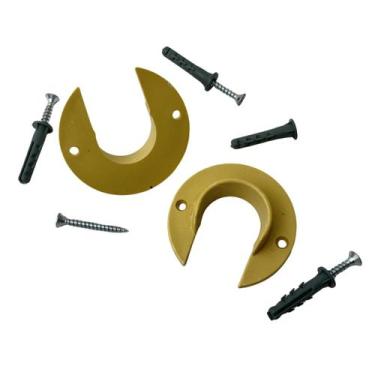 Imagem de Kit 2 Suporte Roseta Flange Para Varão Cortina 28mm - JC ART MINAS, MA
