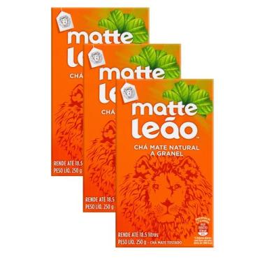 Imagem de kit 3 Chá Matte Leão Mate Original A Granel 250g