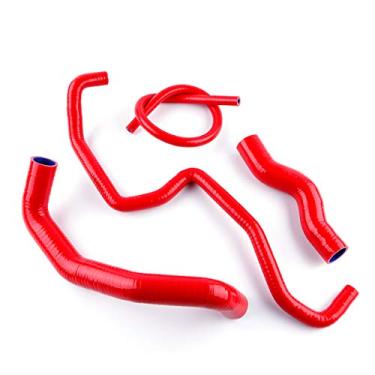 Imagem de LUXERAD Tubo de refrigeração de 3 camadas de 4,5 mm de desempenho de silicone para Nissan 350 Z 350Z 03-06 Infiniti G35 (vermelho)