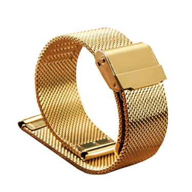 Imagem de Elonglin Pulseira Metal de Aço Inoxidável Unissex Pulseira Sólida Milanês para Relógios Substituição de Pulseira 24