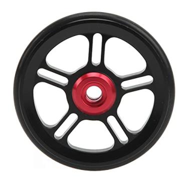 Imagem de Roda fácil de bicicleta dobrável, roda auxiliar de liga de alumínio corte cnc 6 cm rodas fáceis para bicicleta dobrável