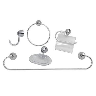 Imagem de Kit Acessórios para Banheiro 5 Peças Acqua Q18 Japi Cromado