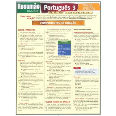 Imagem de Livro - Resumão Escolar - Português 3: Análise Sintática: Ensino Fundamental - Odilon Soares Leme