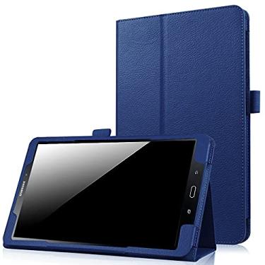 Imagem de Capa para Galaxy Tab A 8.0 2017 modelo T380/T385, EKVINOR capa de couro PU com suporte para Samsung Galaxy Tab A 8,0 polegadas versão 2017 (SM-T380/SM-T385) - azul escuro