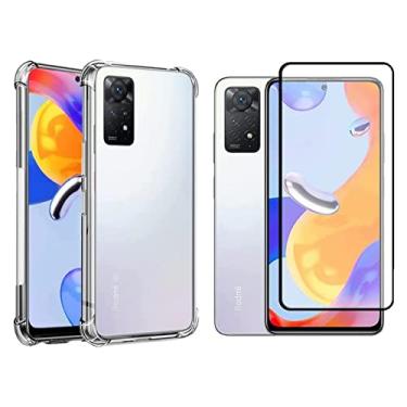 Imagem de Kit Capa Anti Impacto e Película de Vidro 3D 9D Para Xiaomi Redmi Note 11 4G