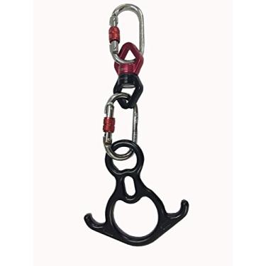 Imagem de Kit de ferragens de seda aérea - boneco de resgate de 30 KN rotação de 8 e 30 KN e mosquetão de aço para escalada de montanha de 25 KN, mosquetões para yoga, rede de rotação 360