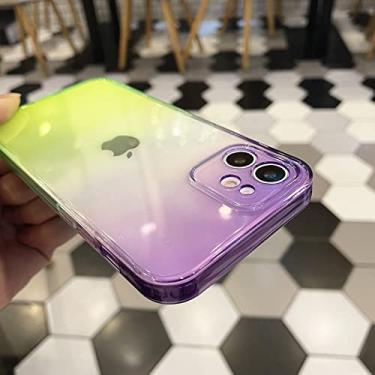 Imagem de Capa traseira de TPU macio colorido arco-íris transparente para iPhone 12 11 13 Pro Max Mini X XR XS Max 7 8 Plus Capa de telefone de silicone, MH, para 12 mini (5.4)
