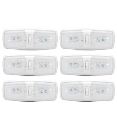 Imagem de Lumitronics RV luzes LED Interior - Soft & aconchegante e confortável Light - Camper teto luminária de 12 volts luzes LED para RV Interior com 3-Way Switch para RV Iluminação (6-Pack)