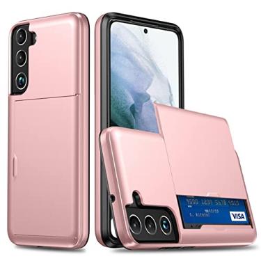 Imagem de Capa de carteira para samsung s22 s20 s21 fe s10 plus capa com suporte de cartão para samsung s10e s22 s21 s22 ultra, ouro rosa, galáxia s20 plus 5g