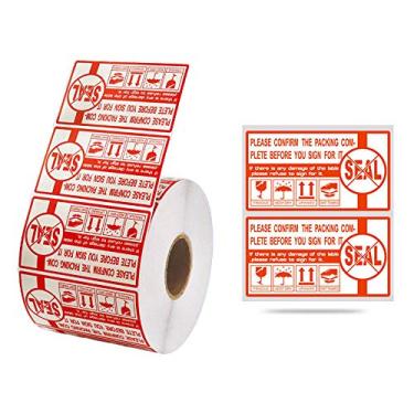 Imagem de Adesivos frágeis 2x3 alça com cuidado obrigado 500 / rolo etiqueta de aviso 1 rolo 2" x 3" alça frágil com adesivos de cuidado etiquetas 90 * 50 mm-1000 peças