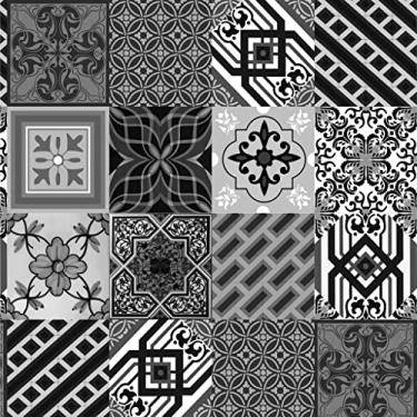 Imagem de Papel de Parede Adesivo Lavável Para Cozinha Banheiro Azulejo Diversos Modelos Rolo 1m Azulejo:AJ023