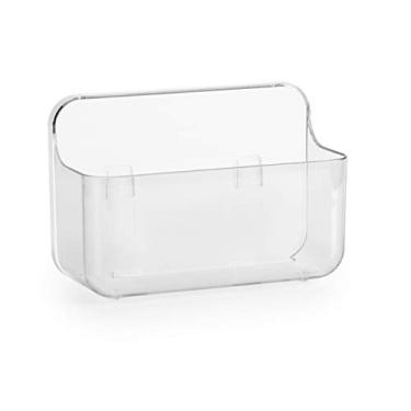 Imagem de COLINCH Adhesive Wall Mounted Small Storage Organizer Box Without Drilling for Bathroom, Pantry, Kitchen, Laundry, Utility Room, Inside of Cabinet Door - Clear