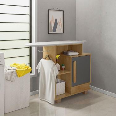 Imagem de Armário Com Tábua De Passar RV Móveis 1 Porta Havaí Cinamomo/Grafite