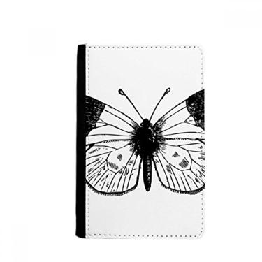 Imagem de Porta-passaporte com asas brancas borboleta para espécimes de passaporte Notecase Burse carteira porta-cartão, Multicolor