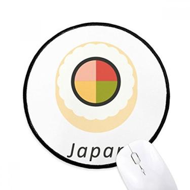 Imagem de DIYthinker Tapete de mouse tradicional japonês Maki Sushi desktop escritório tapete redondo para computador