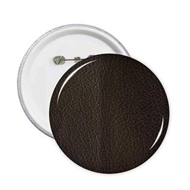 Imagem de Broche de couro preto com design abstrato de broches com emblema de botão para decoração 5 peças