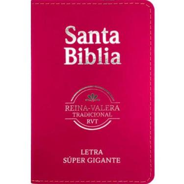 Imagem de Bíblia Em Espanhol Reina Valera Letra Gigante Luxo Fucsia