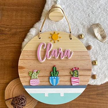 Imagem de Porta Maternidade - Flâmula Jardim de Cactos Sertão