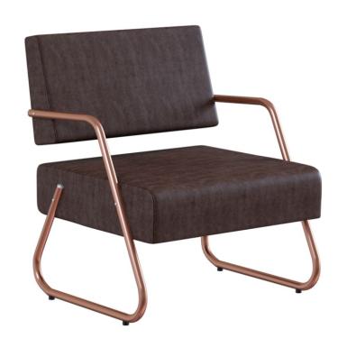 Imagem de Poltrona Luara Cobre e Tabaco 59 cm