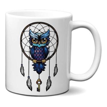 Imagem de Caneca Criativa Coruja Colorida Filtro Dos Sonhos
