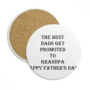 Imagem de Caneca de porta-copos Dad Promoted to Grandpa Father's Festival Coaster Cup de proteção de mesa Pedra absorvente