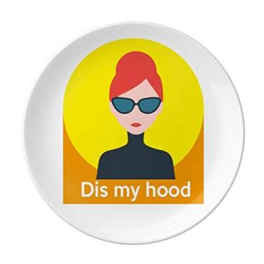Imagem de Hip Hop Music Prato decorativo de porcelana Salver Prato de jantar de autorrealidade My Site