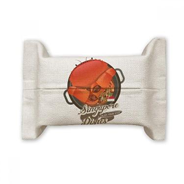 Imagem de Bolsa de linho de algodão tradicional para lenços faciais de caranguejo de Cingapura