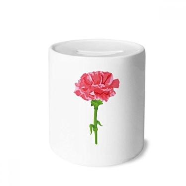 Imagem de DIYthinker Caixa de moeda de cerâmica com folhas de cravo, caixa de dinheiro para presente de cofrinho