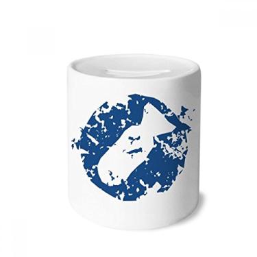 Imagem de DIYthinker Caixa de moedas de cerâmica com design de símbolo, estampa de ilustração para dinheiro, presente de cofrinho