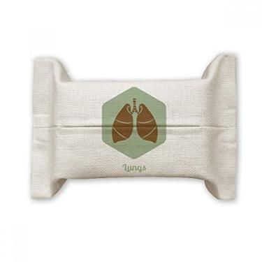 Imagem de Órgãos Pulmões Órgãos Terrestres para Papel Facial Lenço Bolsa de Algodão