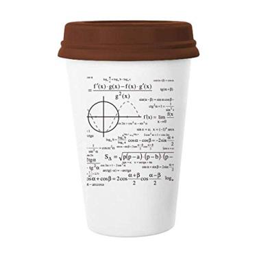 Imagem de Curve Graphs Caneca de cerâmica com fórmula matemática, cálculos e vidro para beber café