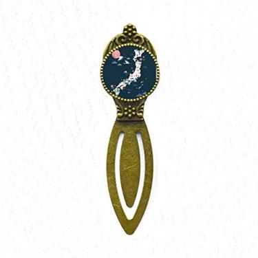 Imagem de Marcador de página tradicional japonês, com mapa especial, retrô, para escritório