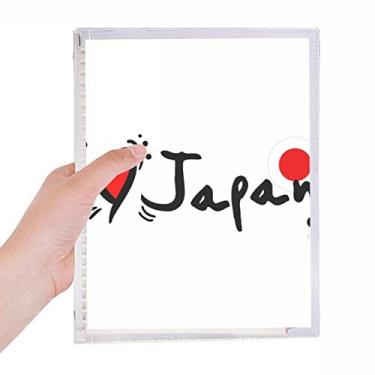 Imagem de Caderno I Love Japan Word Flag Heart Caderno de folhas soltas diário recarregável