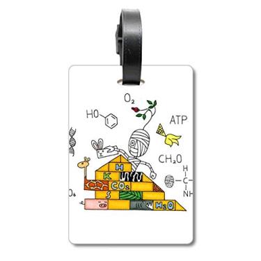 Imagem de Egypt Mummy Horus Chemistry Pyramid Bag Tag Luggage Card Hanging Scutcheon Label
