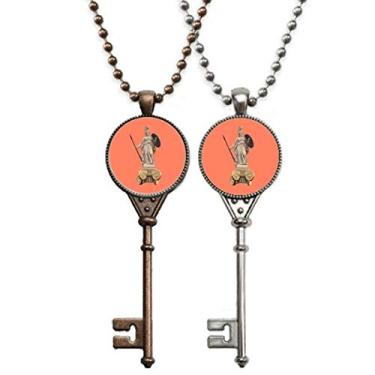 Imagem de OFFbb-USA Colar com pingente de chave de deusa pura artesanal, joia para decoração de casais