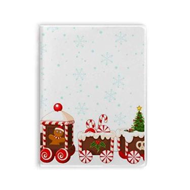 Imagem de Caderno de Natal Candy Train Festival, capa de chiclete, diário de capa macia