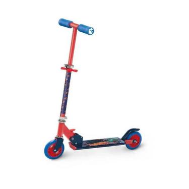 Imagem de Hot Wheels Patinete Infantil Radical 2 Rodas Azul E Vermelho F00550 -