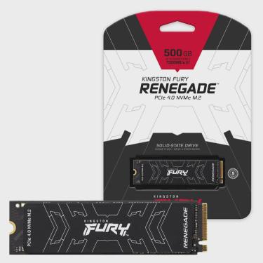 Imagem de HD ssd M.2 Kingston Fury Renegade 500Gb pci-e 4.0X4 - SFYRS/500G