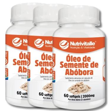 Imagem de 3 Oléo Semente de Abobora 2000mg 60 Softgels Nutrivitalle