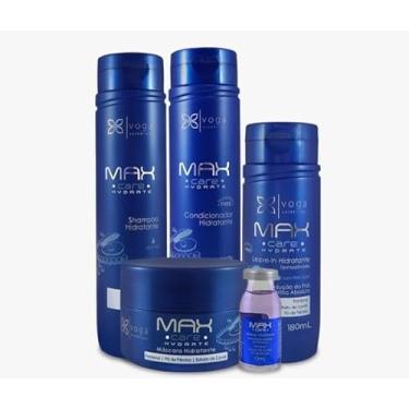 Imagem de Kit Shampoo Cond. Mascara Leave-in Ampola Hidratante Max Care Hydrate Voga