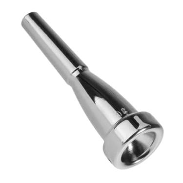 Imagem de Dynwave Acessórios de bocal de trompete, peças de reposição polidas suaves para iniciantes, adultos, crianças, estudantes, jogadores profissionais, Prata 3C