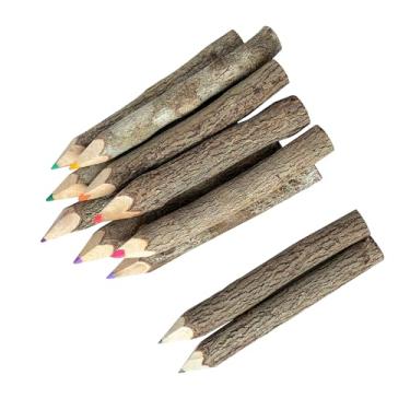 Imagem de Lápis de coloração profissional com palito sortido para decoração de acampamento infantil em madeira colorida, lápis coloridos de artistas ou decorações de casamento ao ar livre, assorted color, 3 Inch Long