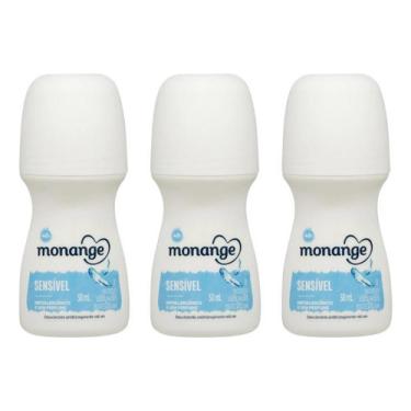 Imagem de Desodorante Roll-on Monange 50ml Sensivel-kit C/3un Desodorante roll-on monange 50ml sensivel-kit c/3un