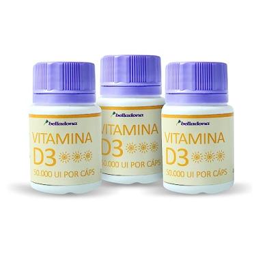 Imagem de Kit com 3 Potes de Vitamina D (Vitamina D3) 1,25mg/cápsula - 8 cápsulas/pote