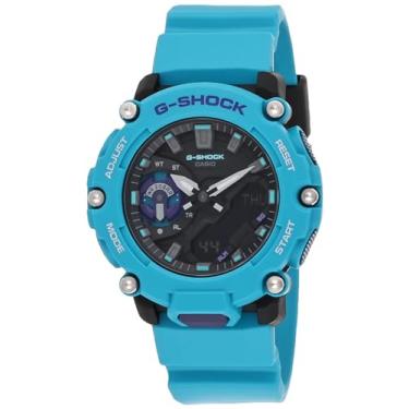 Imagem de Casio Relógio masculino analógico-digital G-Shock - GA-2200-2ADR, azul, pulseira, Azul, alça