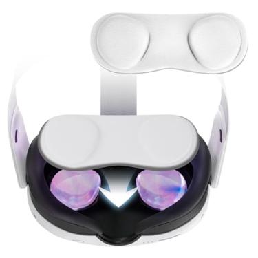 Imagem de Orzero (1 Pack) VR Lens Protector Cover Compatible for Quest 3S, Quest 3/2/1, Valve Index, PICO 3/4/4 pro/4 Ultra, Dust Proof Washable Protective Sleeve Sunlight Blocking Anti-Scratch - White
