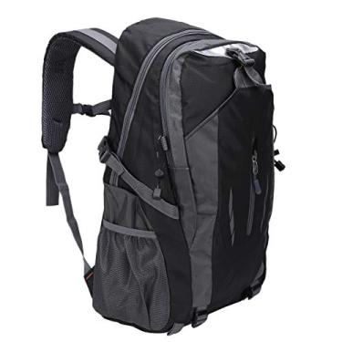 Imagem de Mochila de Viagem 40L, Bolsa de Ombro Portátil de Nylon Impermeável para Escalada Ao Ar Livre, Acampamento, Caminhada (Preto)
