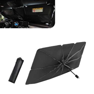 Imagem de jokormo Pack-1 para-sol para para-brisas de carro, 57 x 81,1 escudo térmico portátil dobrável para bloqueio de UV, protetor antienvelhecimento interno de abertura e fechamento rápido, acessório à